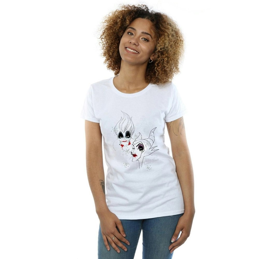 Disney Womens/Ladies Wicked Villains Cotton T-Shirt - White