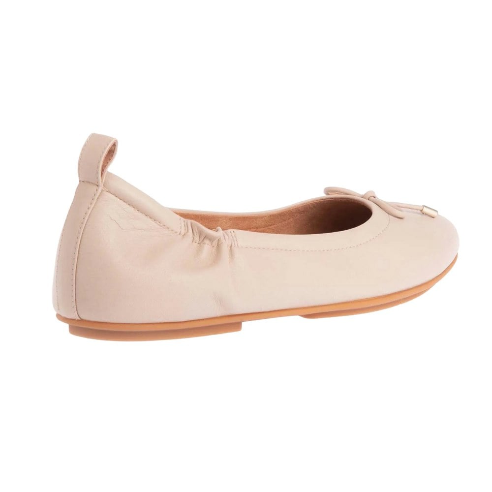 FitFlop Womens/Ladies Allegro Bow Leather Ballerina Flats - Stone
