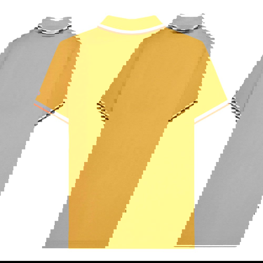Lambretta Mens SS25 Triple Tipped Polo Shirt - Gold