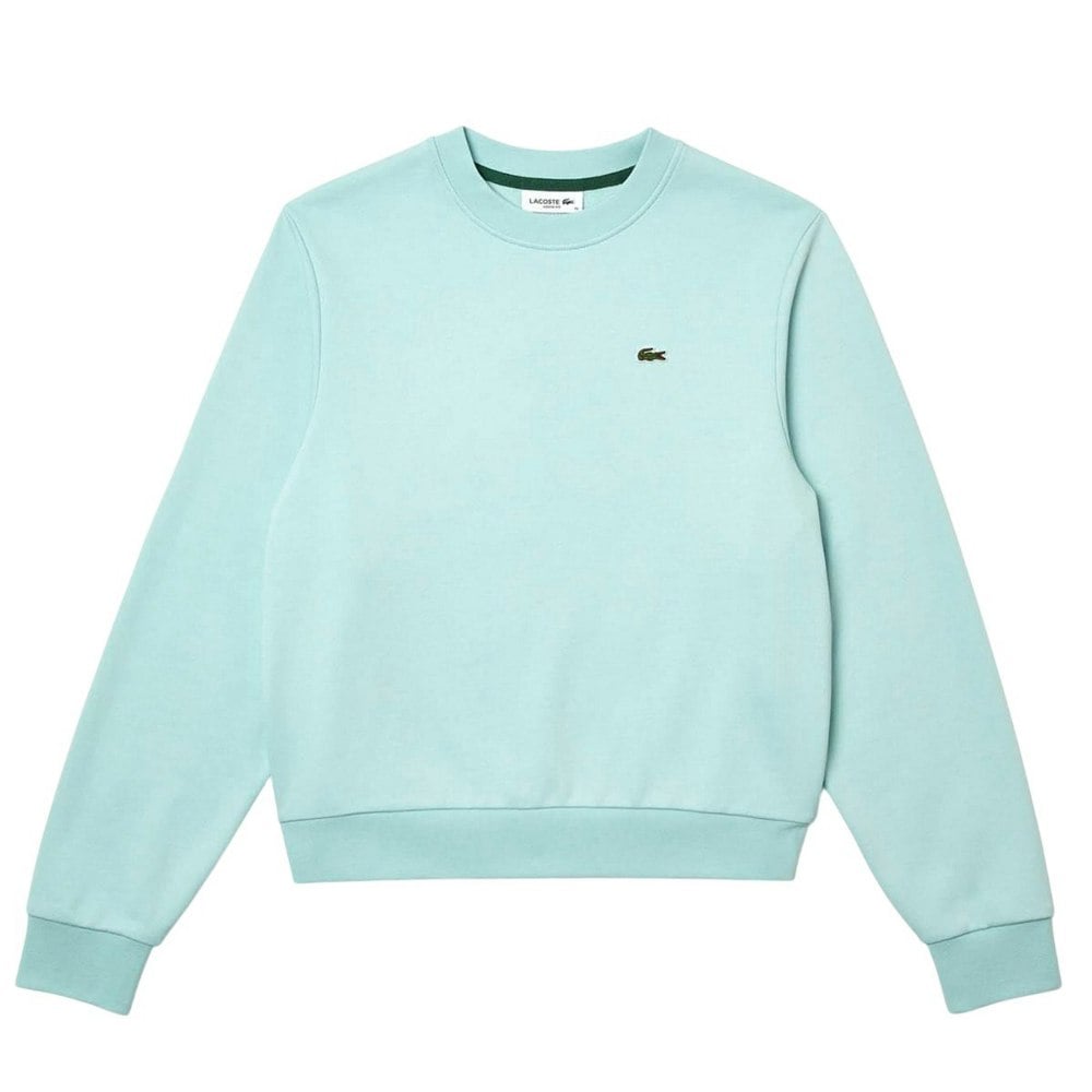 Lacoste Womens/Ladies Fleece Crew Neck Relaxed Fit Sweatshirt - Green