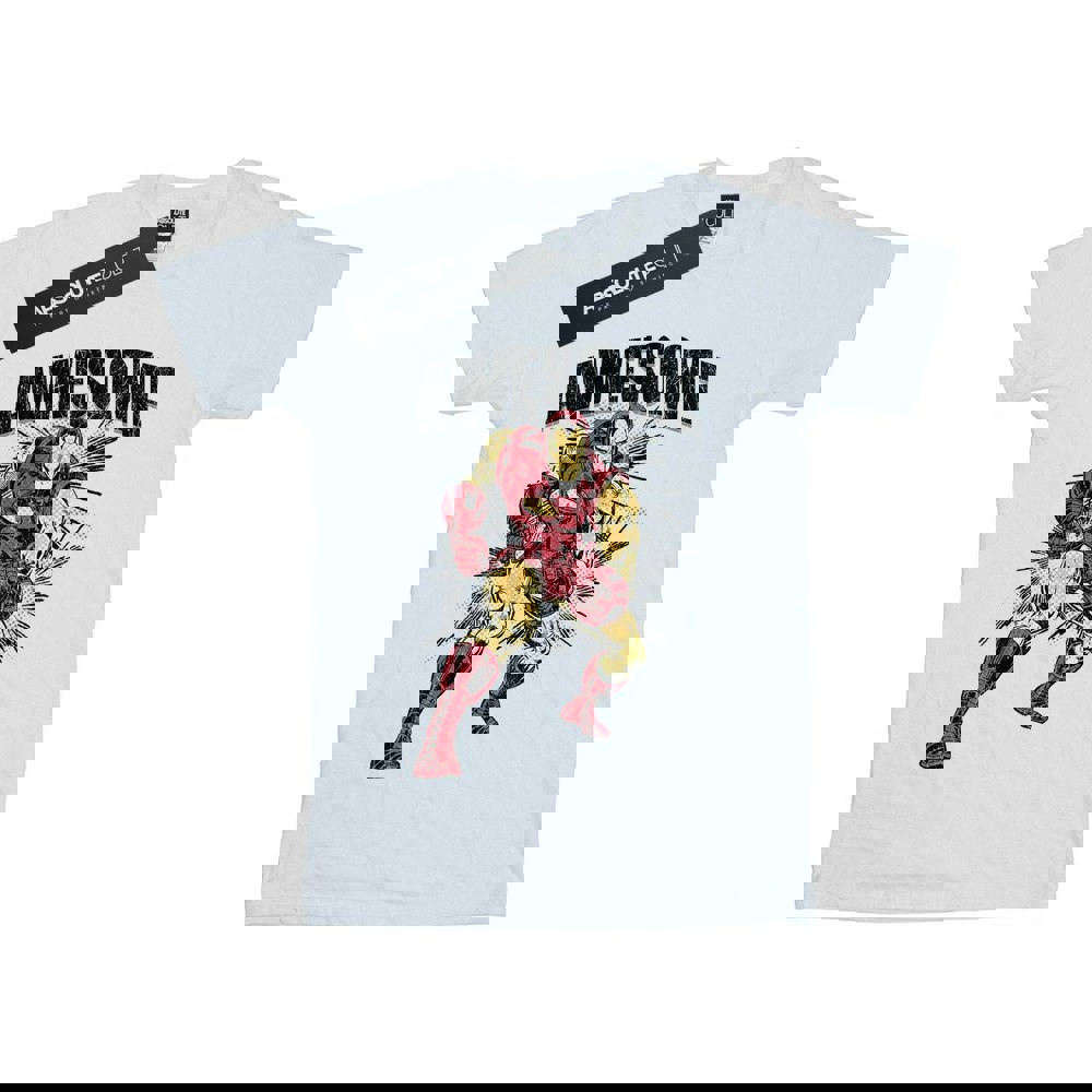Marvel Boys Awesome Iron Man T-Shirt - White