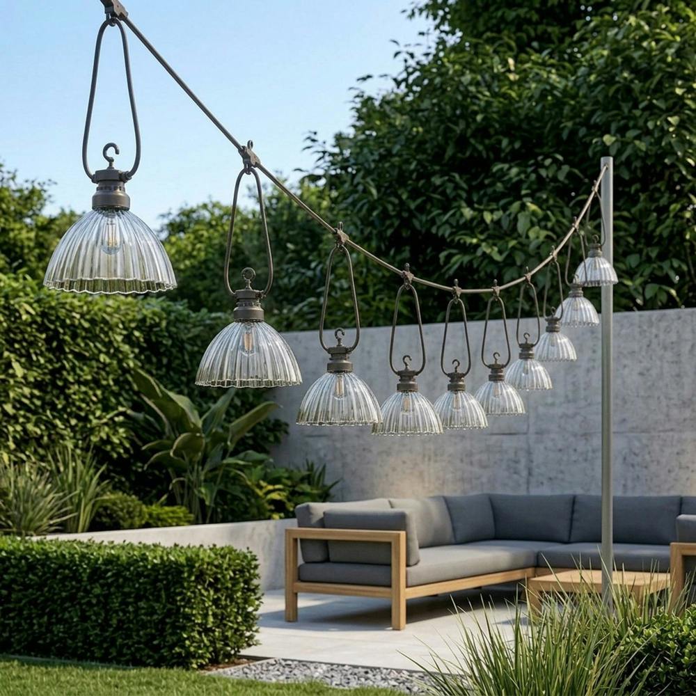 Garden Greatness Relica Umbrella Shell LED Outdoor String Lights