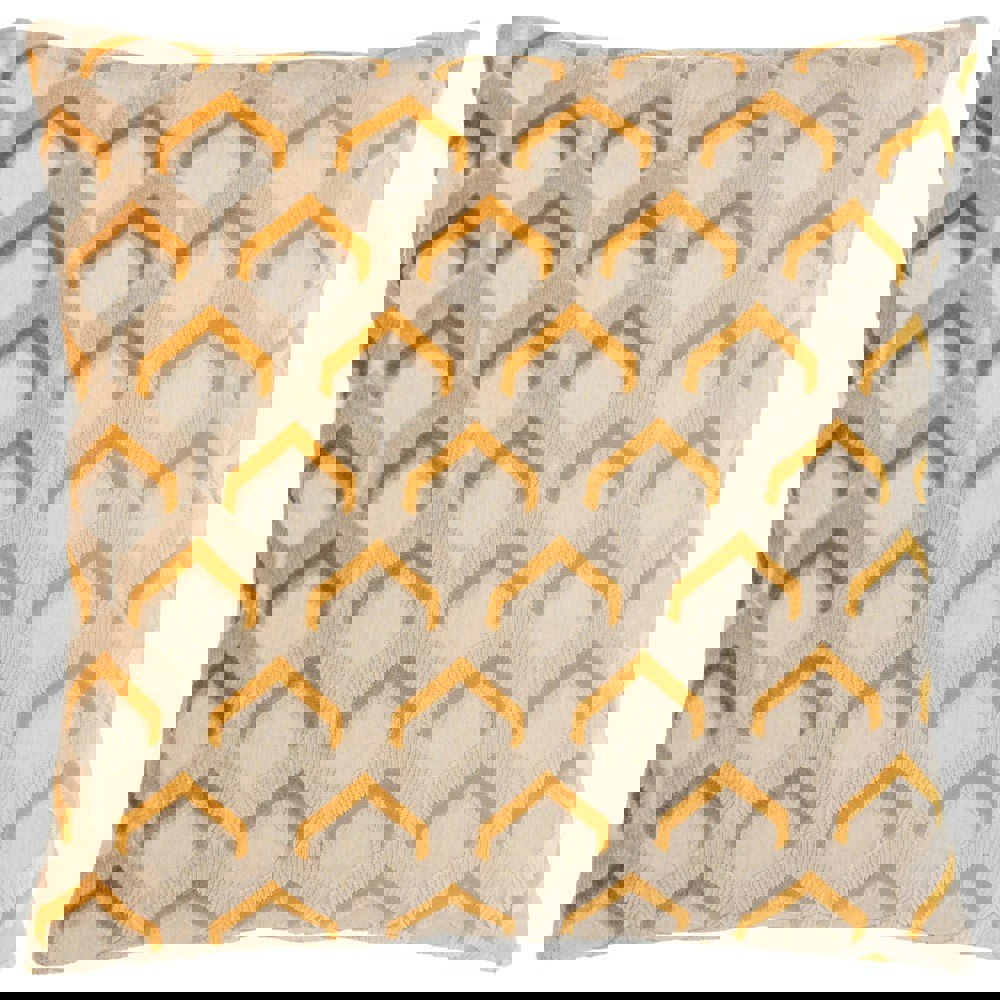 Paoletti Ledbury Jacquard Cushion Cover - Gold