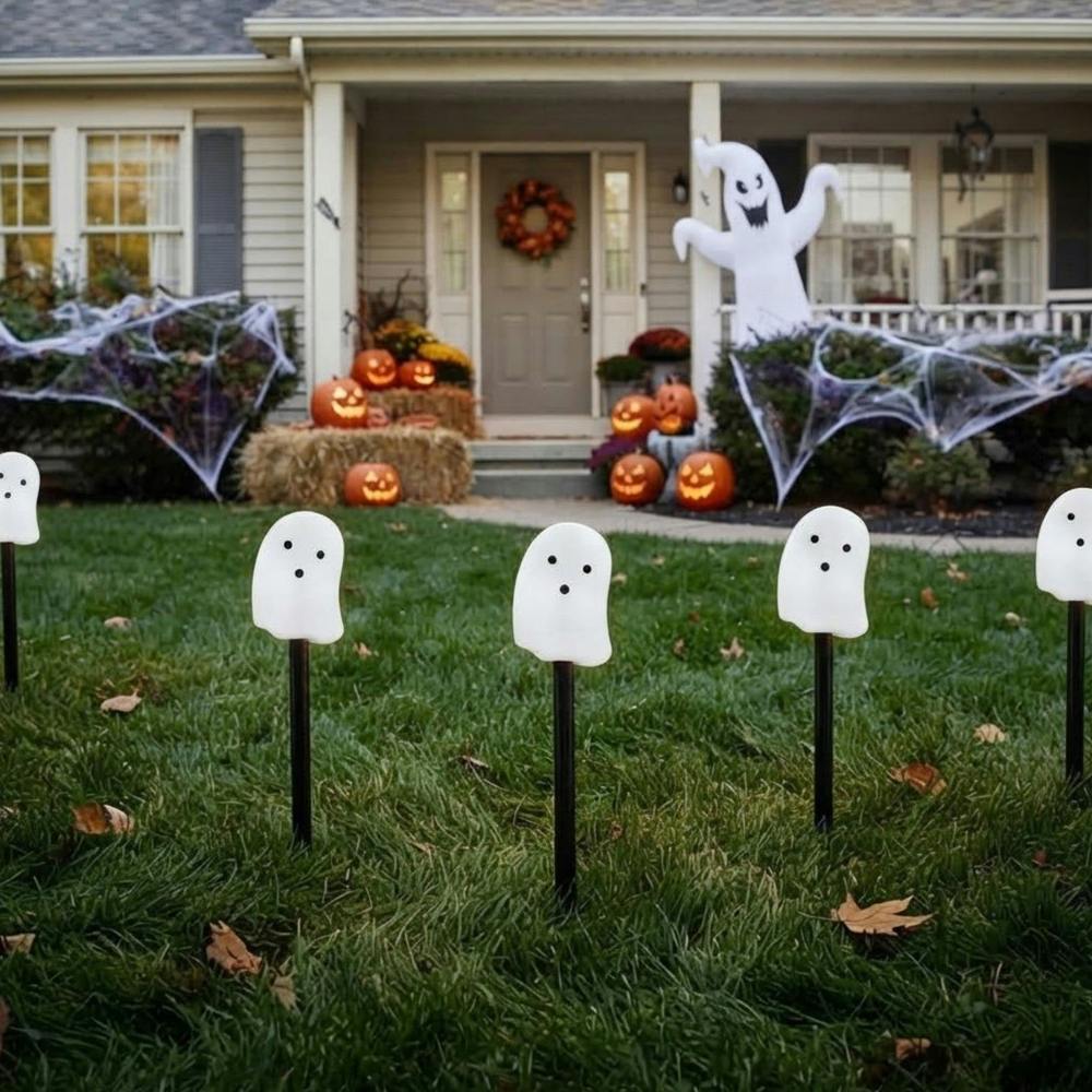 Garden Greatness 5 Pack Halloween Ghost Stake Lights