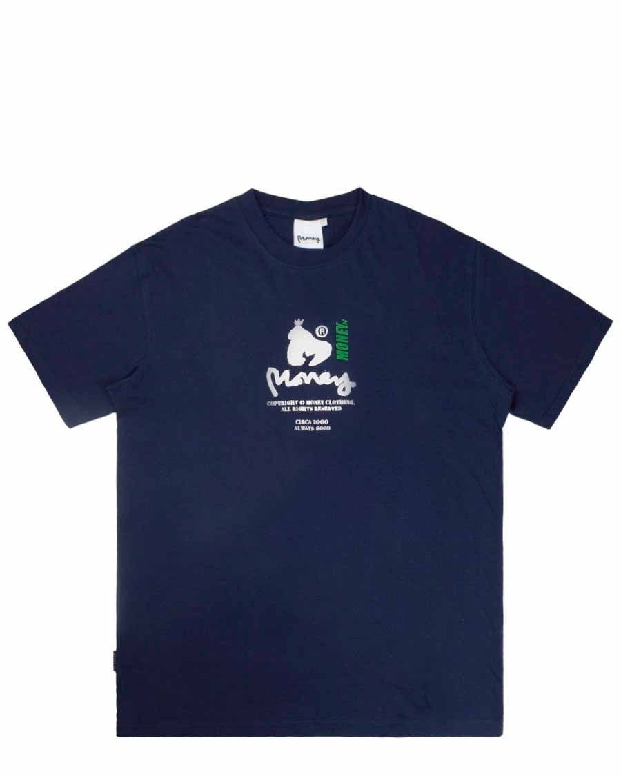 Money Copyright Stencil Tee - Navy