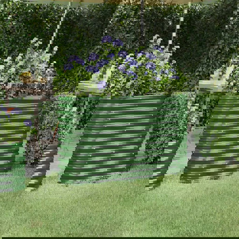 Berkfield Garden Raised Bed Powder-coated Steel 114x40x68 cm Green