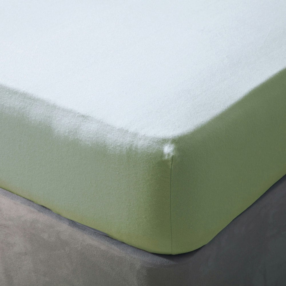 Belledorm Brushed Cotton Fitted Sheet - Green Apple