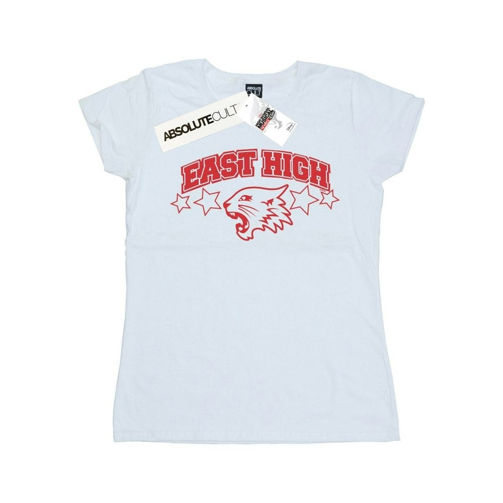Disney Womens/Ladies High School Musical The Musical Wildcat Stars Cotton T-Shirt - White