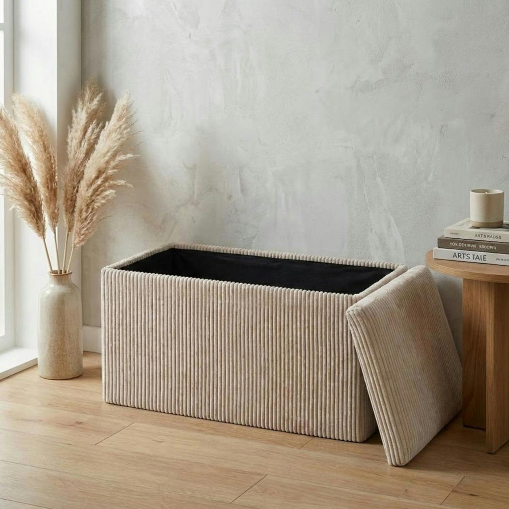 Garden Greatness Maison Neutral Soft Touch Ottoman Storage