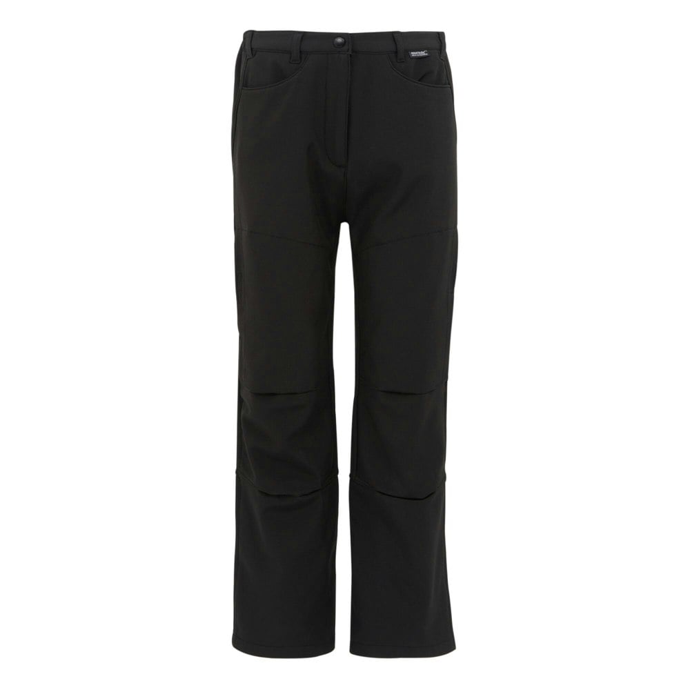 Regatta Childrens/Kids Softshell Hiking Trousers - Black