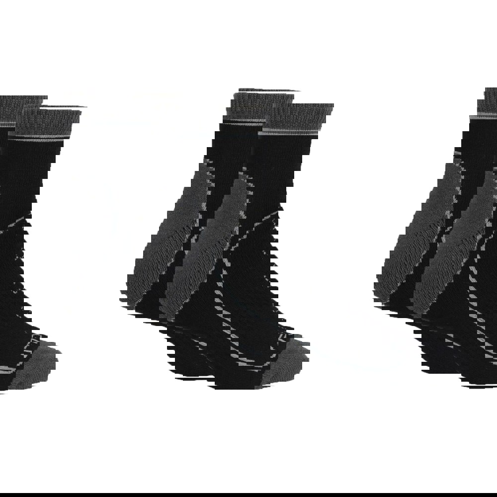 Regatta Mens Samaris Trail Ankle Socks (Pack of 2) - Black/Dark Steel