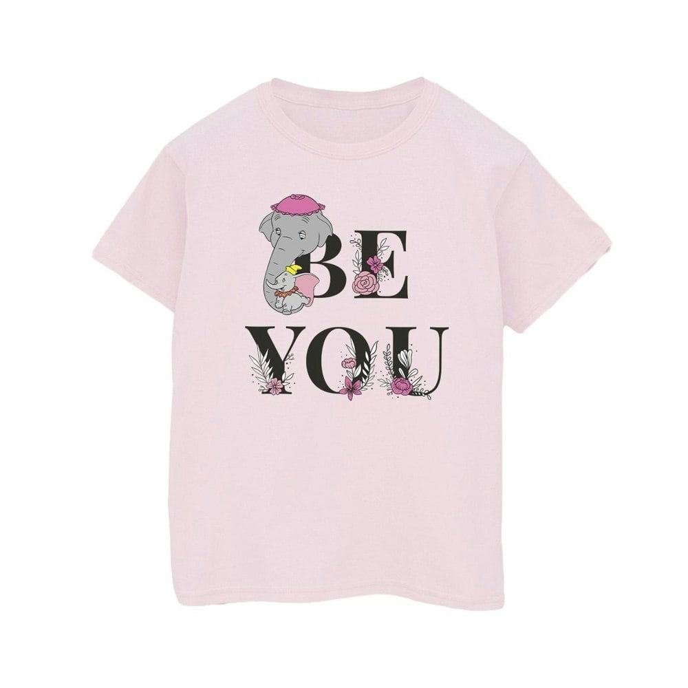 Disney Womens/Ladies Dumbo Be You Cotton Boyfriend T-Shirt - Baby Pink