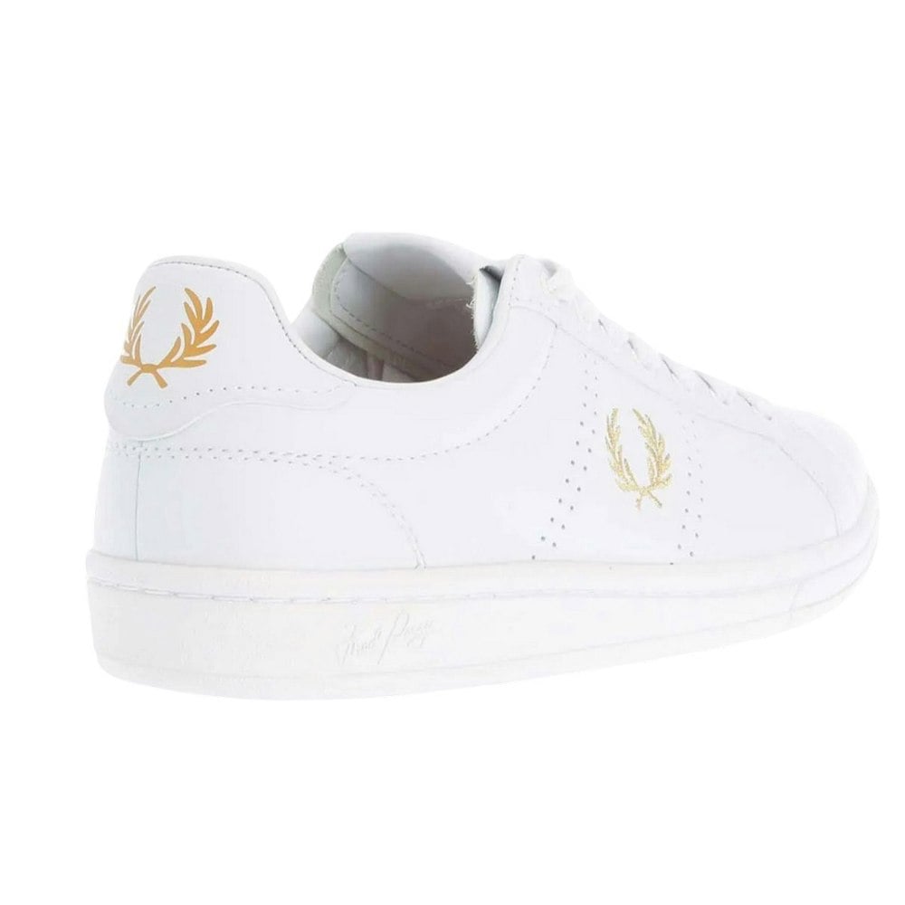 Fred Perry Mens B721 Leather Trainers - White