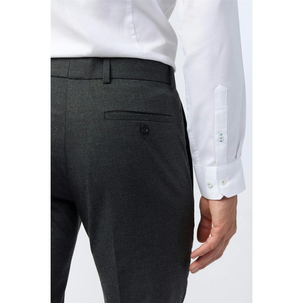 Limehaus Slim Fit Charcoal Stretch Trousers