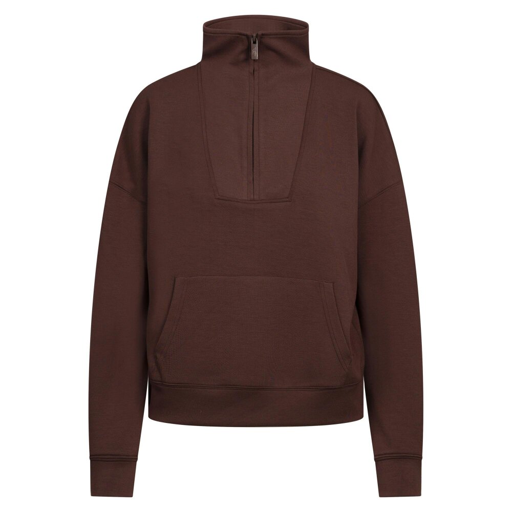 Trespass Womens Jean Half Zip Sweatshirt - Mocha - Mocha - 48% Modal/48% Polyester/4% Elastane
