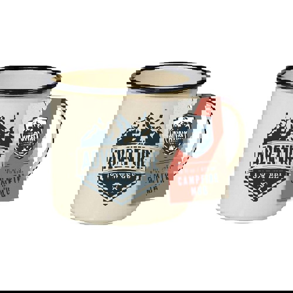 Fizz Creations Wayfarer's Campfire Enamel Mug Cream 473ml