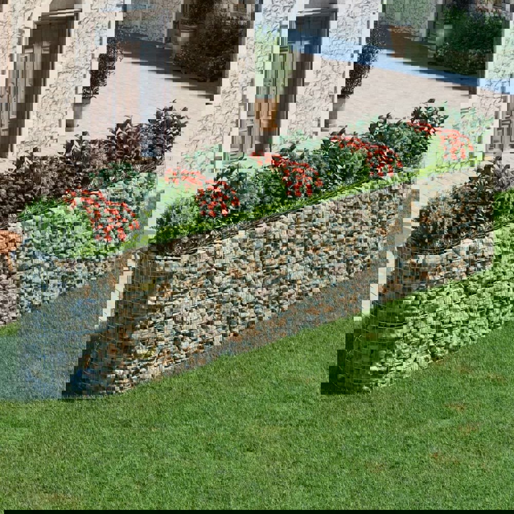 Berkfield Gabion Raised Bed Galvanised Iron 500x100x100 cm