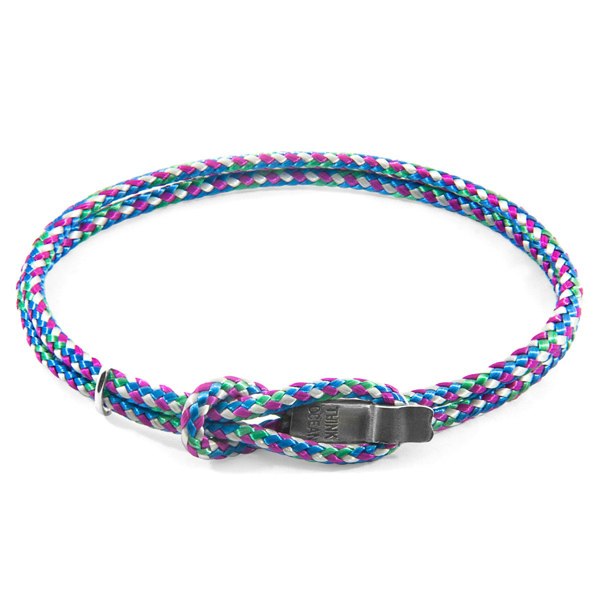 Anchor & Crew Multicoloured Think Ocean Signature Silver and Rope Bracelet