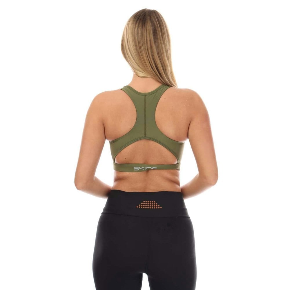Skins Womens/Ladies Series-3 Active Sports Bra - Khaki Green