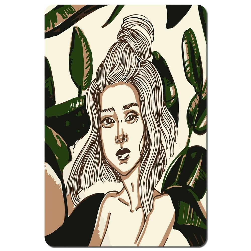 Benjamin Tate Design Young woman in tropical leaves (Placemat)