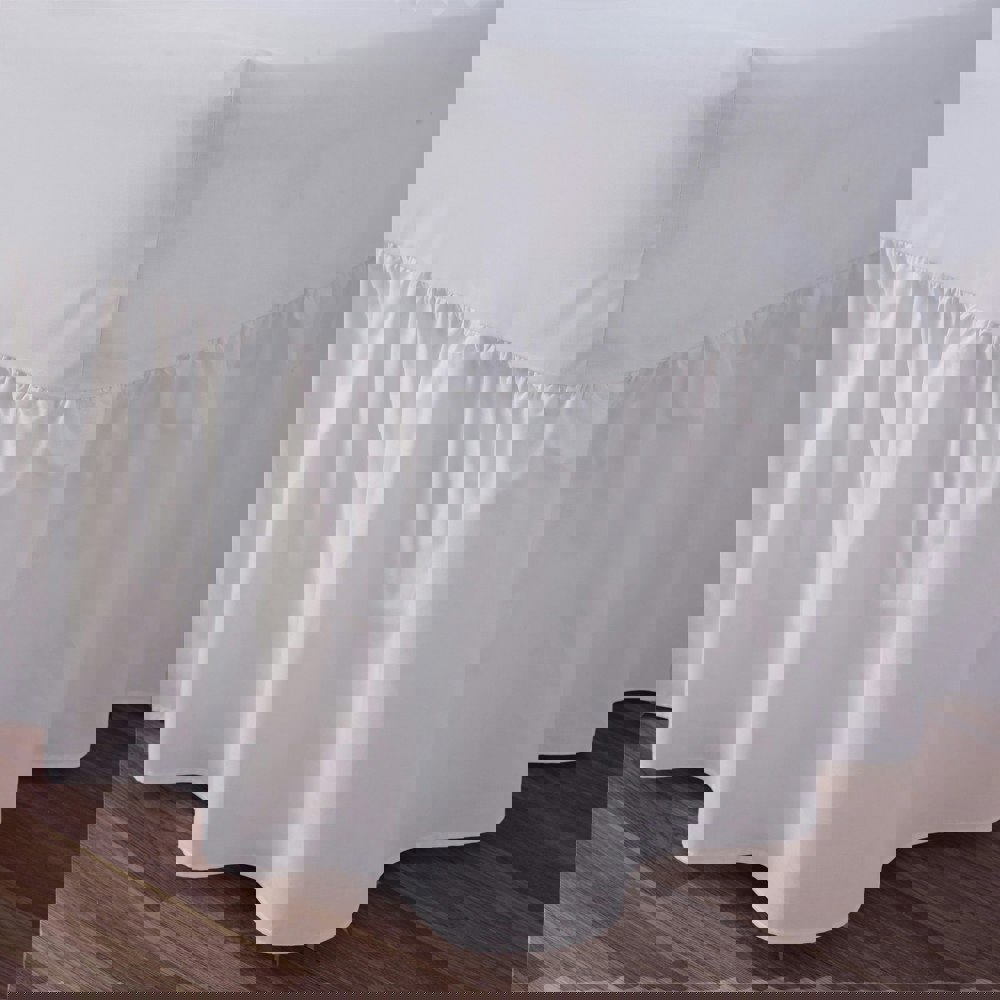 Martex Charlotte Thomas Poetry Plain Dye Single Frilled Fitted Valance Sheet - 90 x 190cm