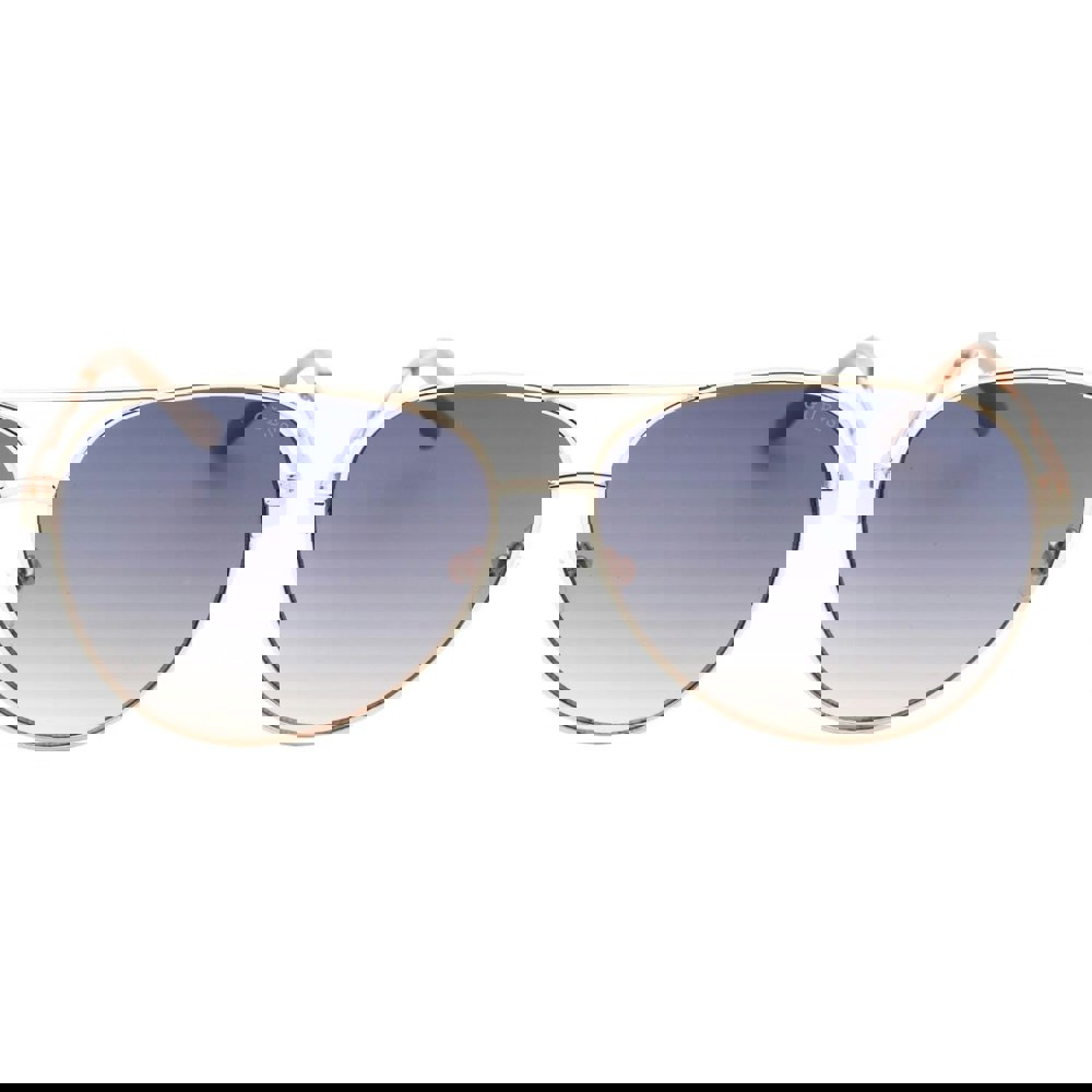 Guess Gradient Blue Lensed Shiny Rose Gold Sunglasses