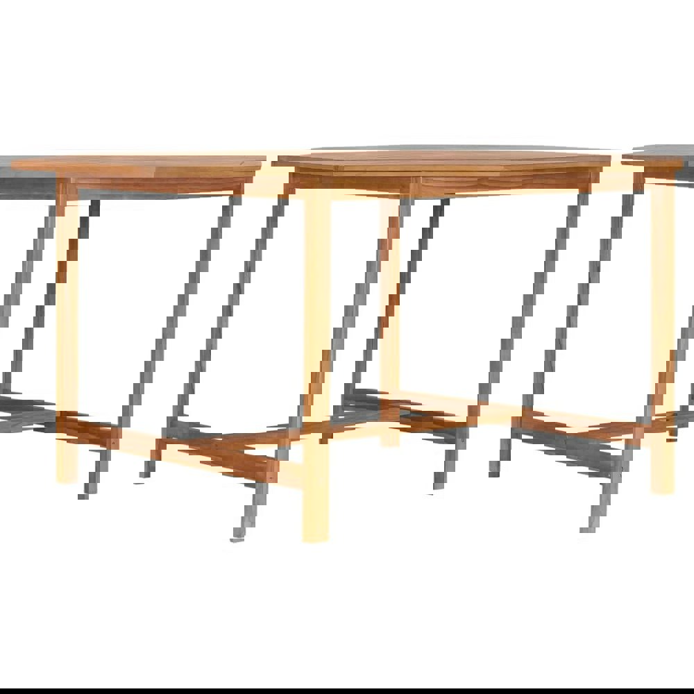 Berkfield Garden Table 150x150x75 cm Solid Teak Wood