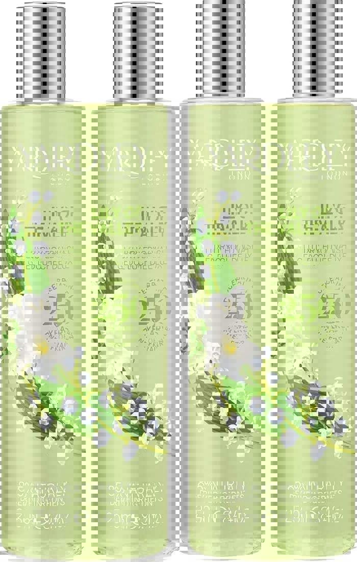 Yardley Lily of the Valley Body Wash 250ml Pack of 2