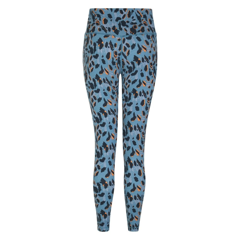 Dare 2B Womens/Ladies Influential Recycled Leopard Print Leggings - Niagara Blue