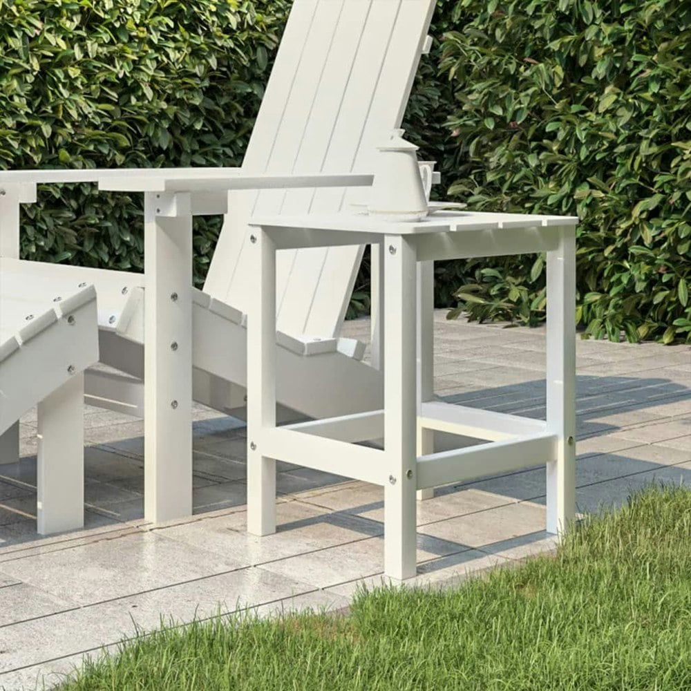 Berkfield Garden Adirondack Table White 38x38x46 cm HDPE