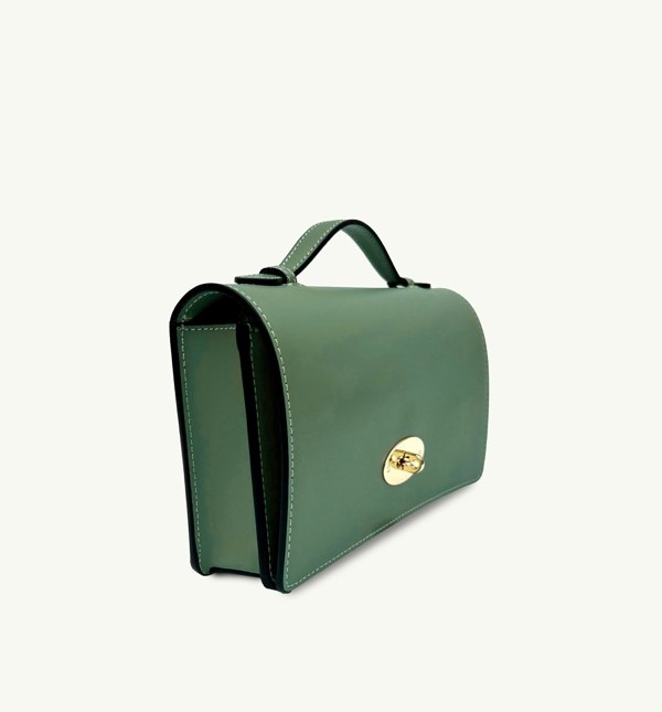 Apatchy London The Amelia Sage Green Leather Bag