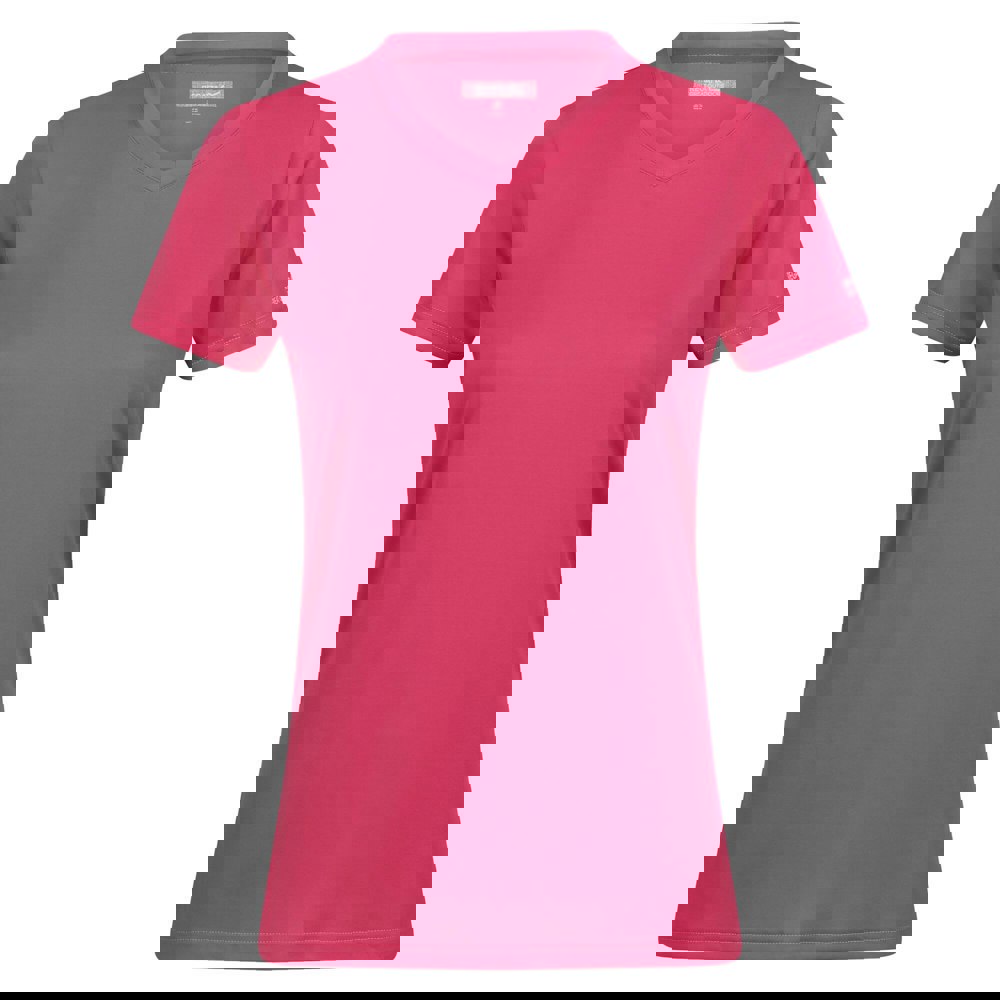 Regatta Women's Fingal Plain V Neck T-Shirt - Flamingo Pink
