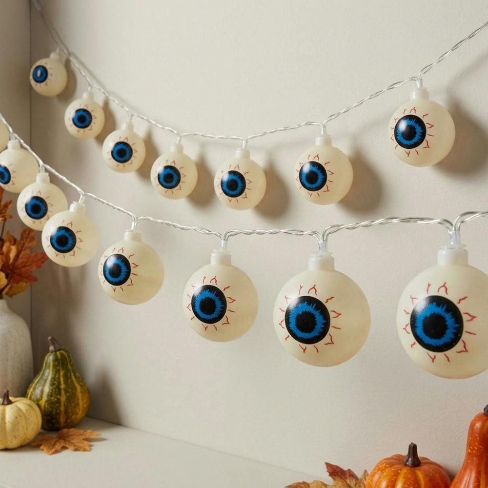 Garden Greatness Ghoulish Eyeball LED Halloween String Lights
