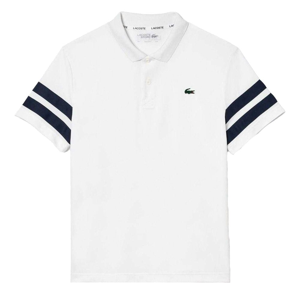 Lacoste Mens Pique Ultra Dry Tennis Polo Shirt - White