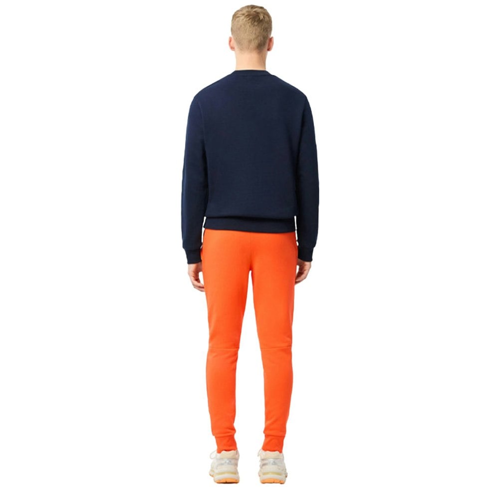 Lacoste Mens Organic Cotton Slim Jogging Bottoms - Orange