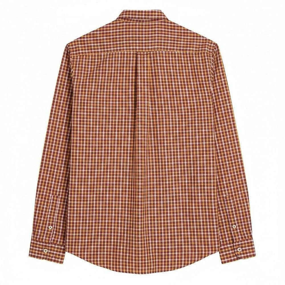 Ben Sherman Mens Signature House Check Long-Sleeved Shirt - Red