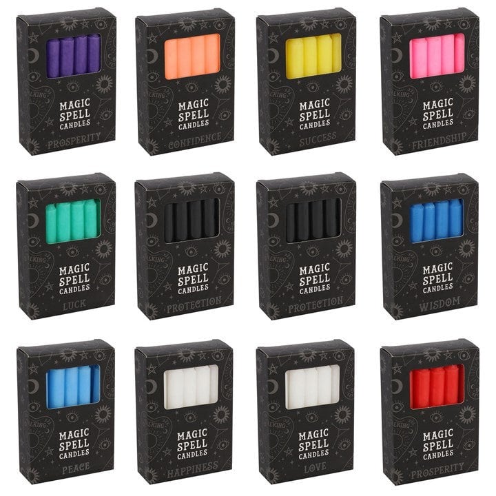 Serano Set of 72 Mixed Black Magic Spell Candles