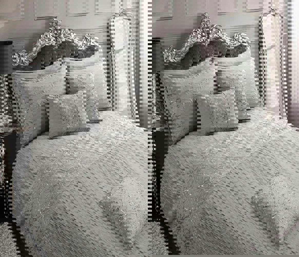 Intimates Marini Crinkle Sequin Pleated Duvet Cover & Pillowcase Set