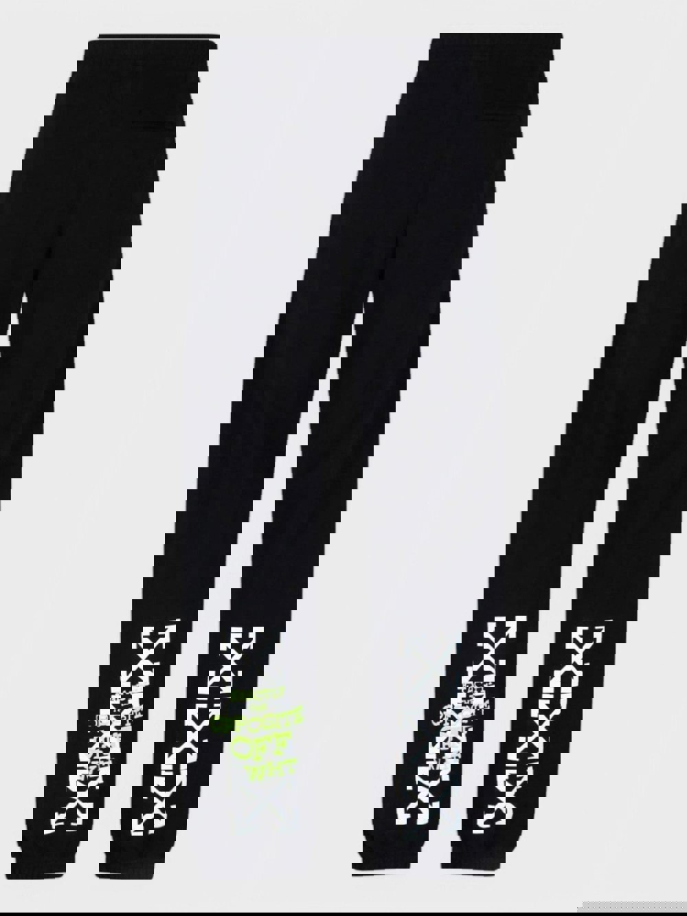 Off - White Opposite Arrow Slim Sweatpants 'Black/Lime' - Supplied FashionOff White