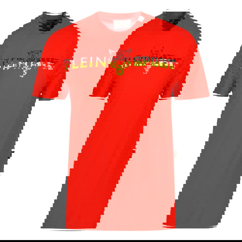 Plein Sport Bold Split Logo T-Shirt - Red