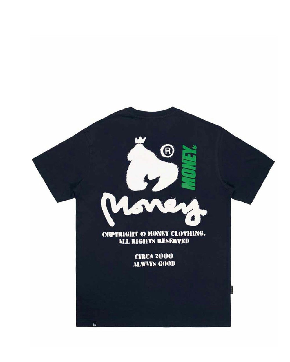 Money Copyright Stencil Tee - Navy
