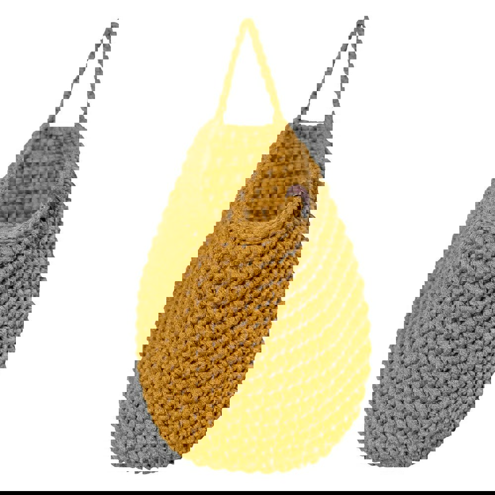 Zuri House Crochet hanging bags | MUSTARD