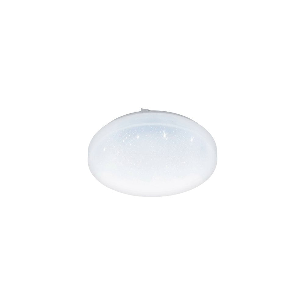 EGLO Frania-S Rounded White Crystal Effect Wall/Ceiling Light