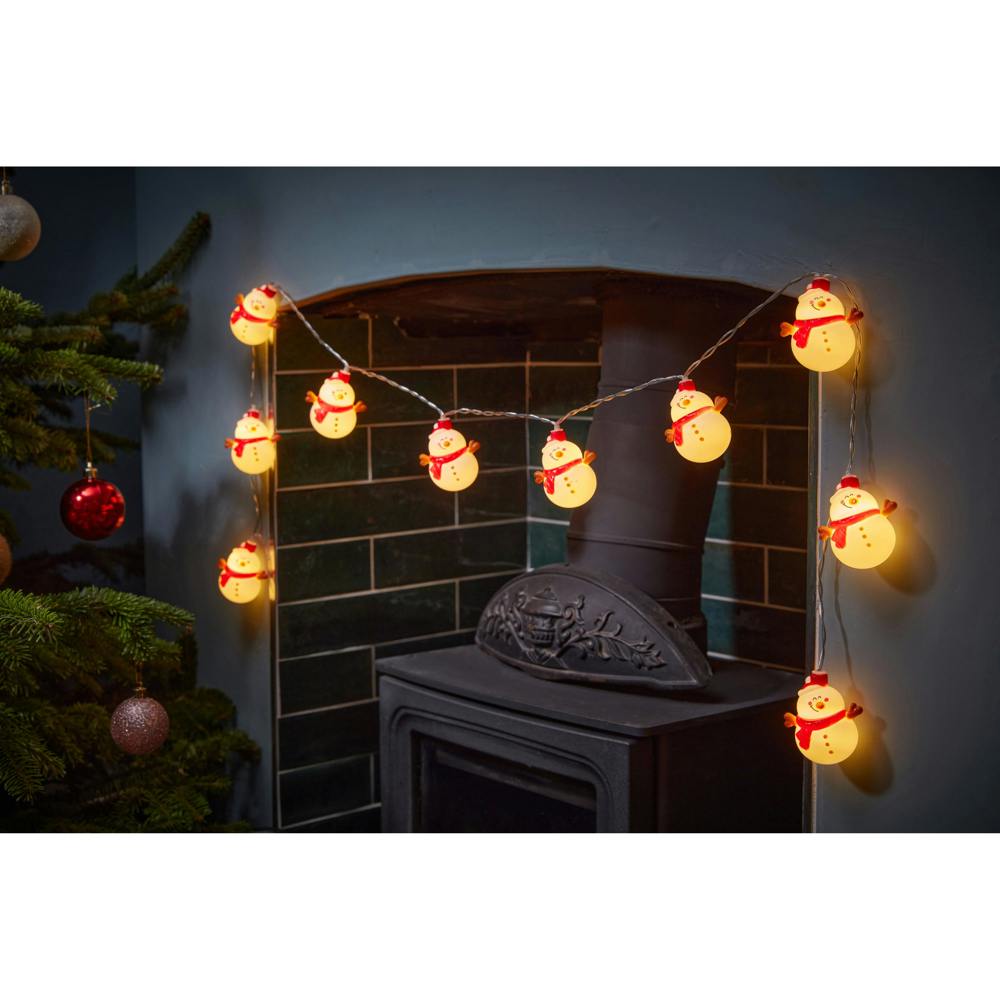Scotts of Stow Merry Snowman String Lights Set of 10