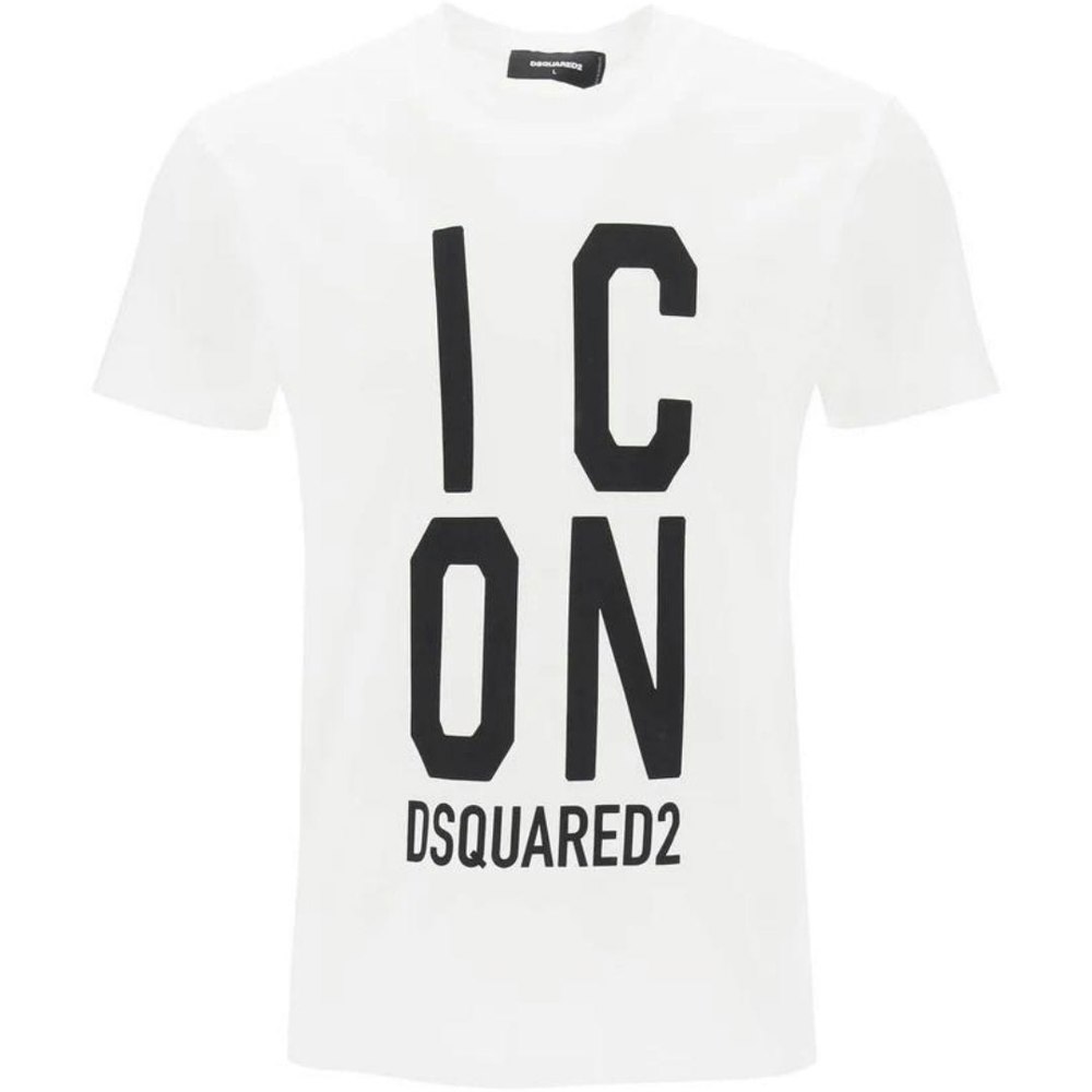 Dsquared2 Bold Icon Logo Cool Fit T-Shirt - White