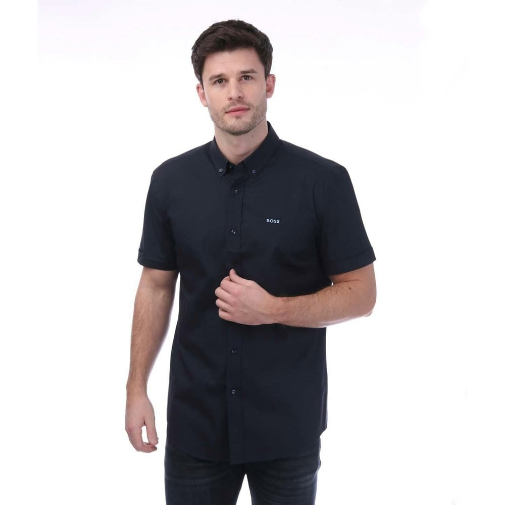 Boss Mens Logo Shirt - Dark Blue
