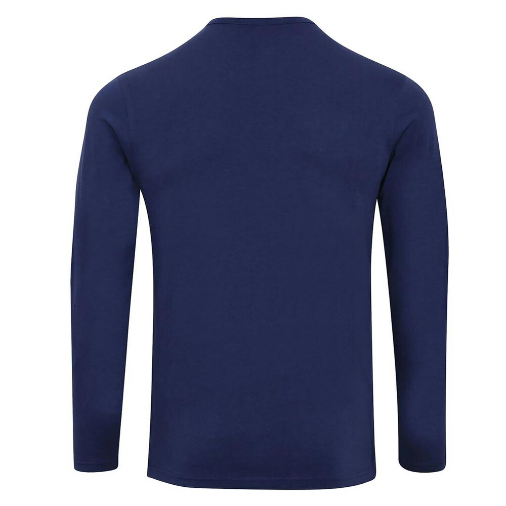 Premier Mens Long John Roll Sleeve Tee - Indigo