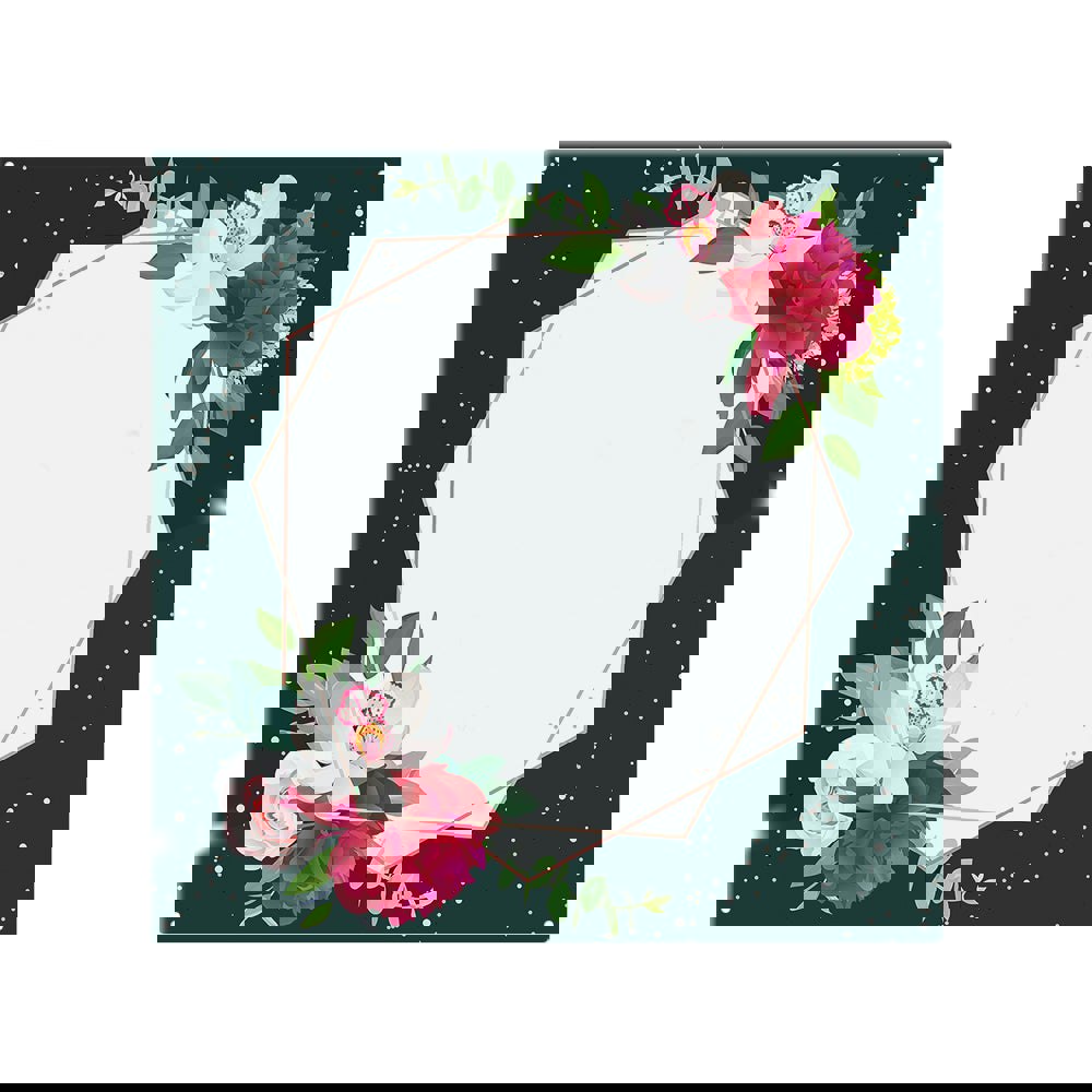 Benjamin Tate Design Bright Flowers Dark Splash Back