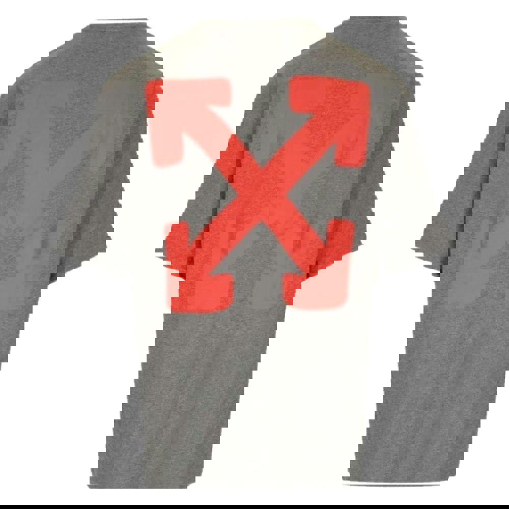 Off-White Emotion Arrow Over Skate Fit Grey T-Shirt S