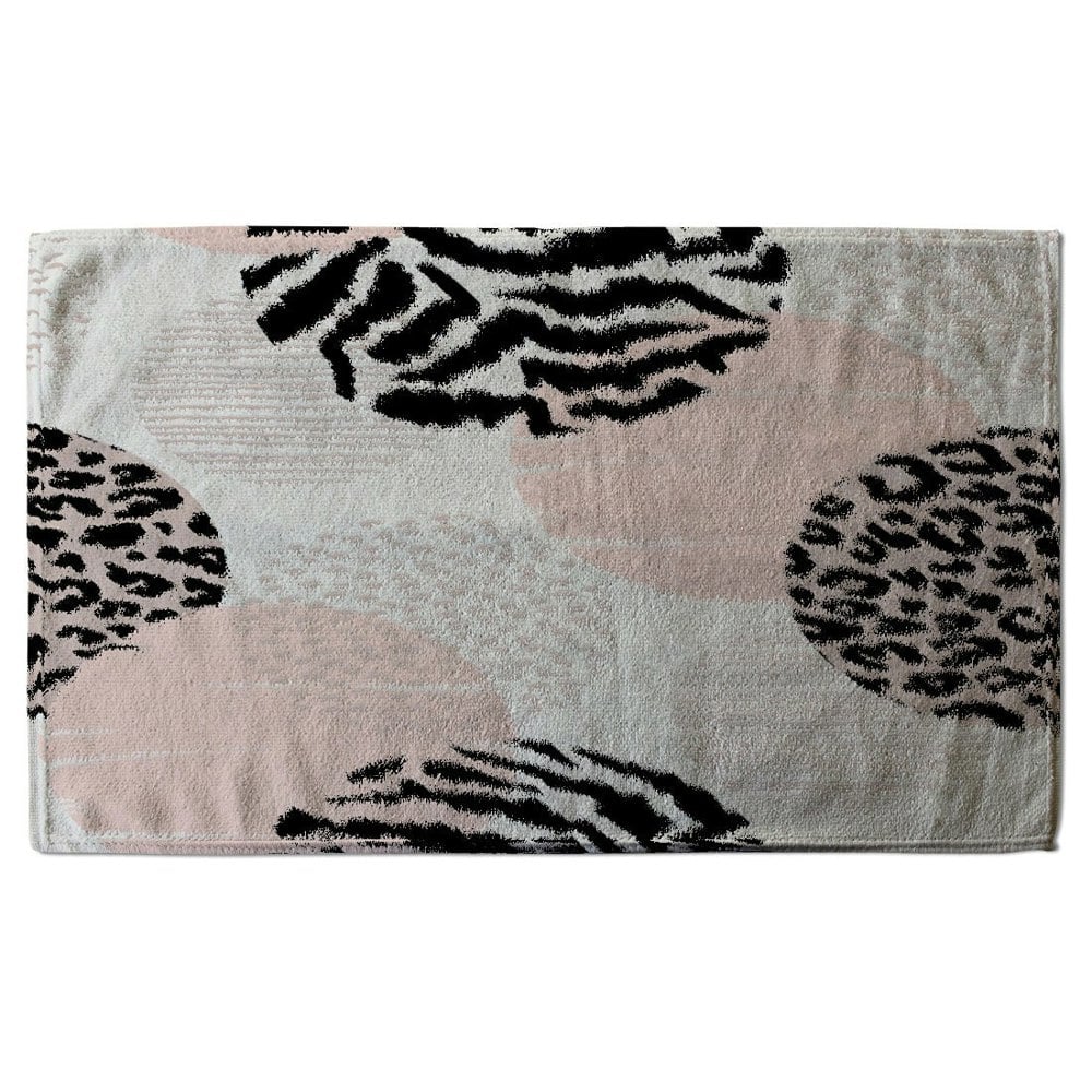 Benjamin Tate Design Abstract geometrics with animal print and circles (Bath Towel)